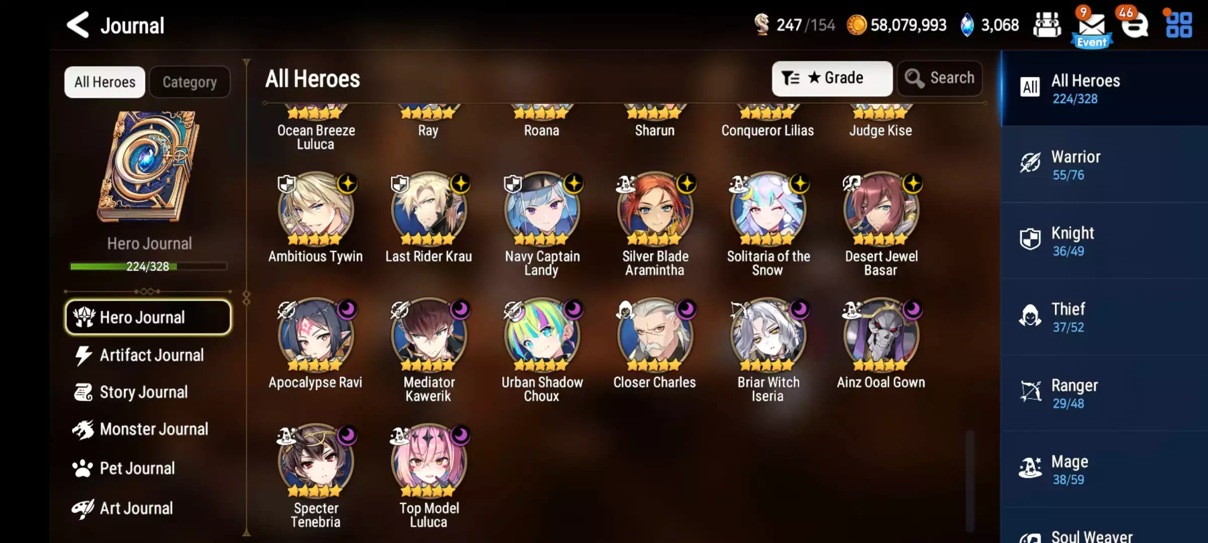 Unlink  Sever Asia  Có Skins ml iseria + khung champions Rta  16ml 5* Full Collab OVERLORD New  Gom đồ lại max speed 304 49 hero 6* 132 Gear lv 90  57 Gear lv 88  Là còn ít : 37 Sâm : 110 Gold : 55m